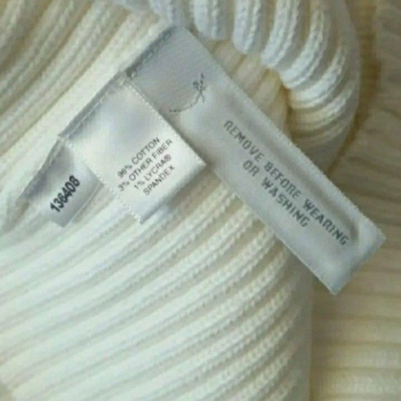 ANN TAYLOR CARDIGAN CHUNKY KNIT RIBBED WHITE MEDIUM WOMENS MEDIUM - Picture 6 of 7